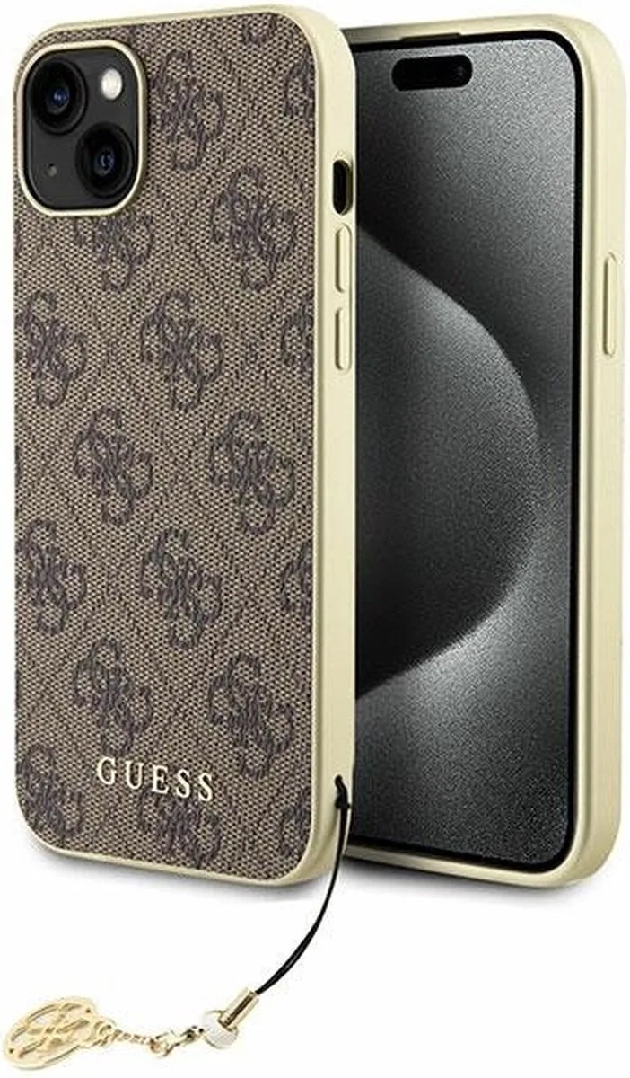 Guess 4G Charms Back Case - Geschikt voor Apple iPhone 15 (6.1") von Guess in Braun – Produktfoto