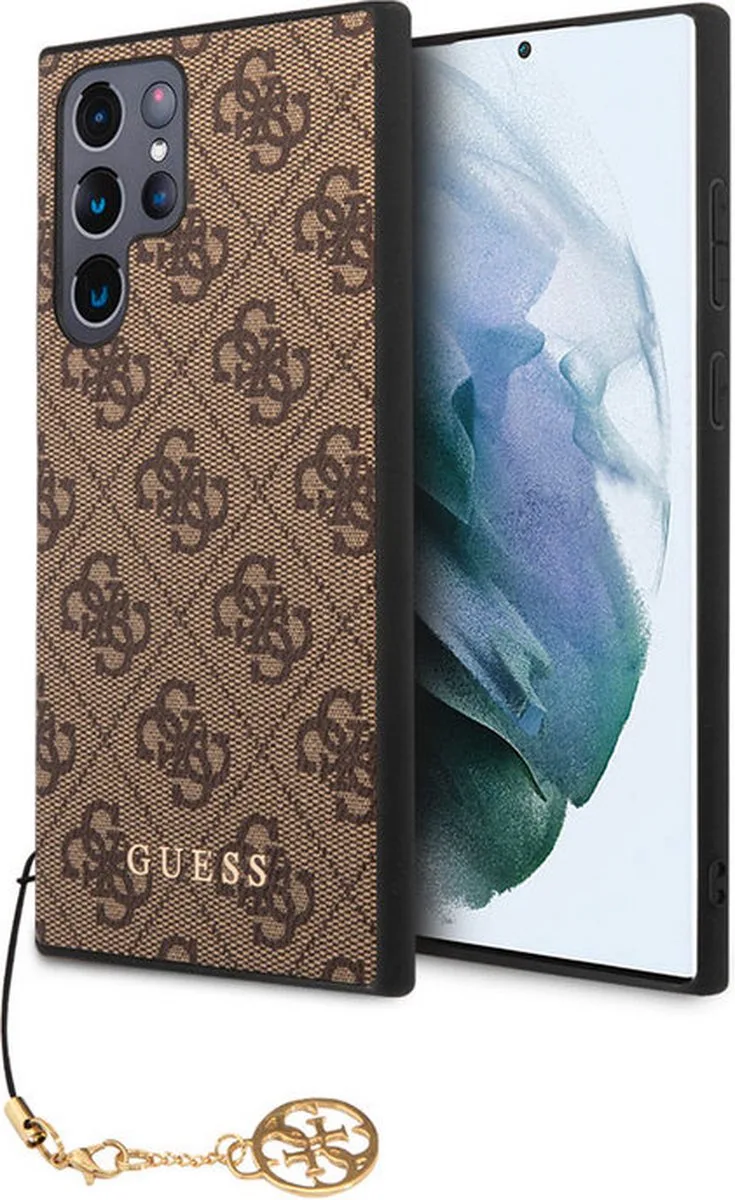 Guess 4G Charms Back Cover - Geschikt voor Samsung Galaxy S23 Ultra (S918) fra Guess i Brun – produktbillede