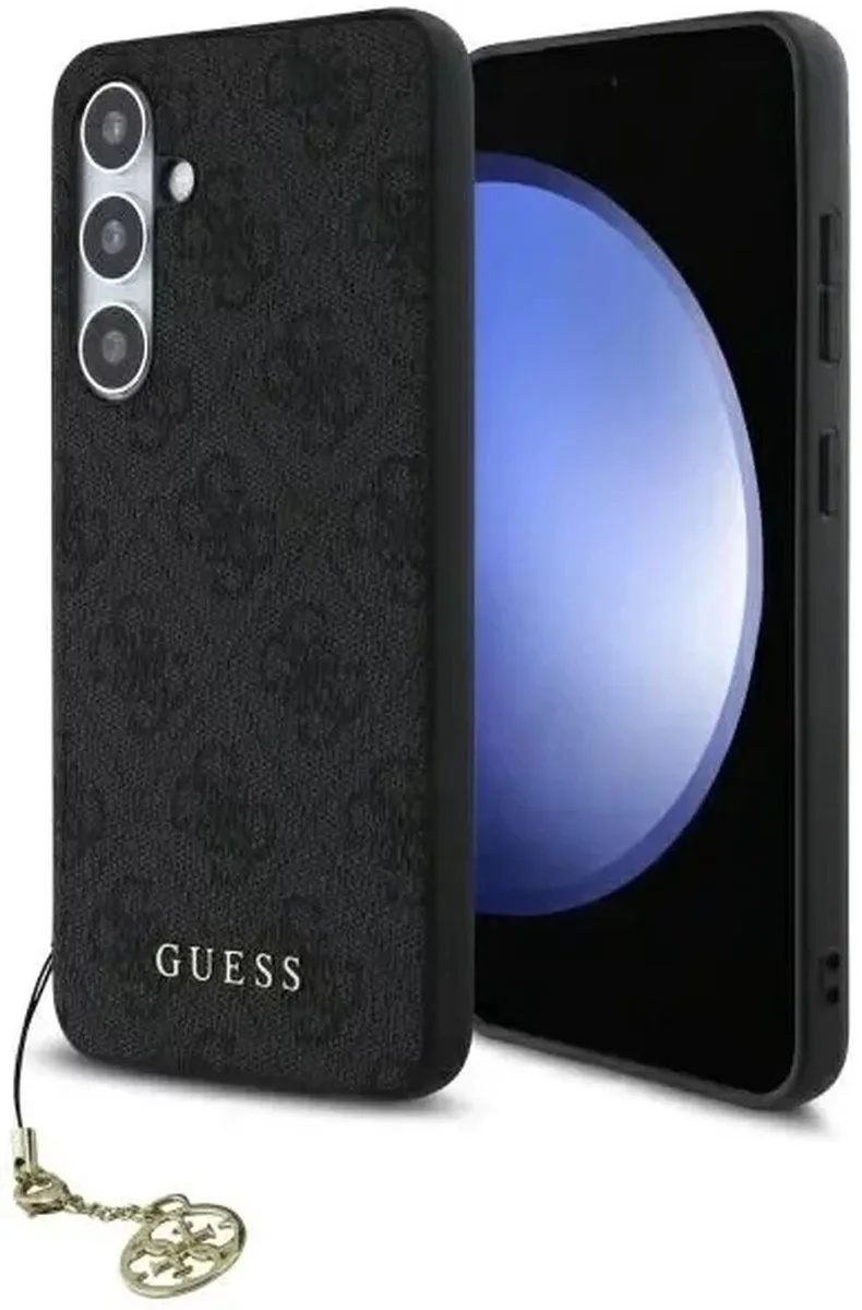 Guess 4G Charms Backcover hoesje - geschikt voor Samsung Galaxy S24 FE från Guess i Grå – produktbild