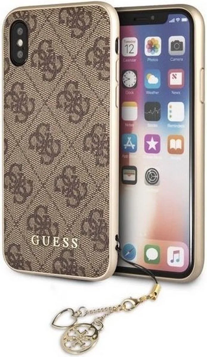 Guess 4G Charms Hard Case voor Apple iPhone X / Xs (5,8'') fra Guess i Brun – produktbillede