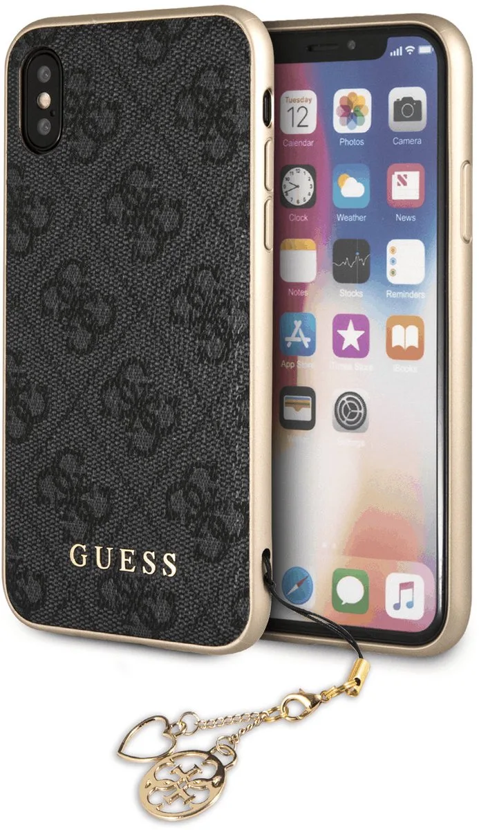 Guess 4G Charms Hard Case voor Apple iPhone X / Xs (5,8'') by Guess in Grey – product photo