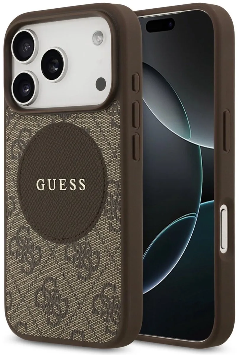 Guess 4G Circle Classic Logo Hoesje Voor Iphone 17 Pro Max Met Magnetische von Guess in Schwarz – Produktfoto