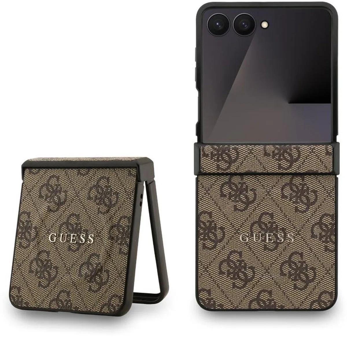 Guess 4G Classic Magsafe-Hoesje Voor Samsung Galaxy Z Flip 7 Beschermend von Guess in Braun – Produktfoto