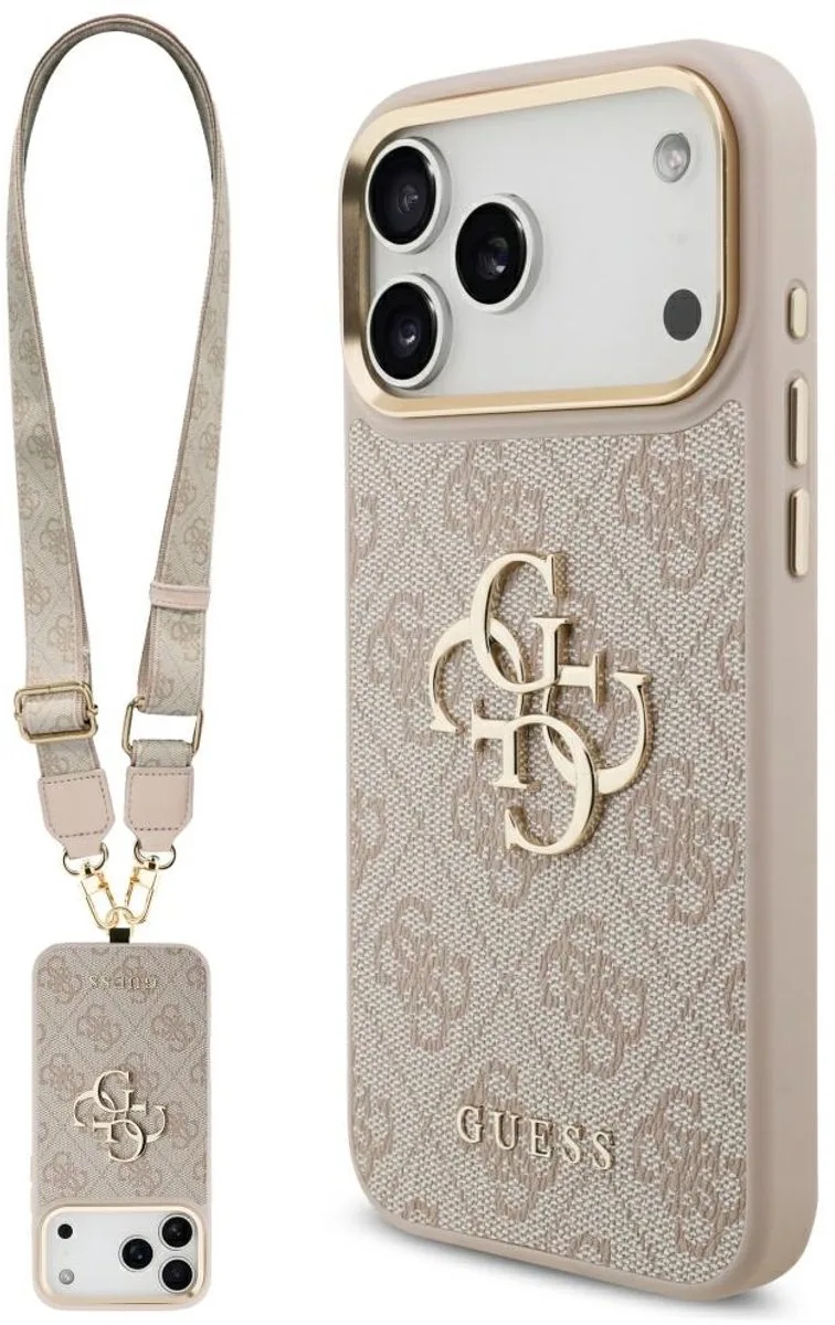 Guess 4G Groot Logo Hoesje Voor Iphone 17 Pro Max Metalen Hoesje von Guess in Schwarz – Produktfoto