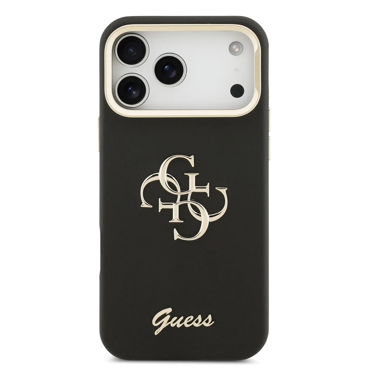 Guess 4G Logo hoesje met camerastand voor iPhone 17 Pro Max en iPhone 18 Pro Max - Zwart von Guess – Produktfoto