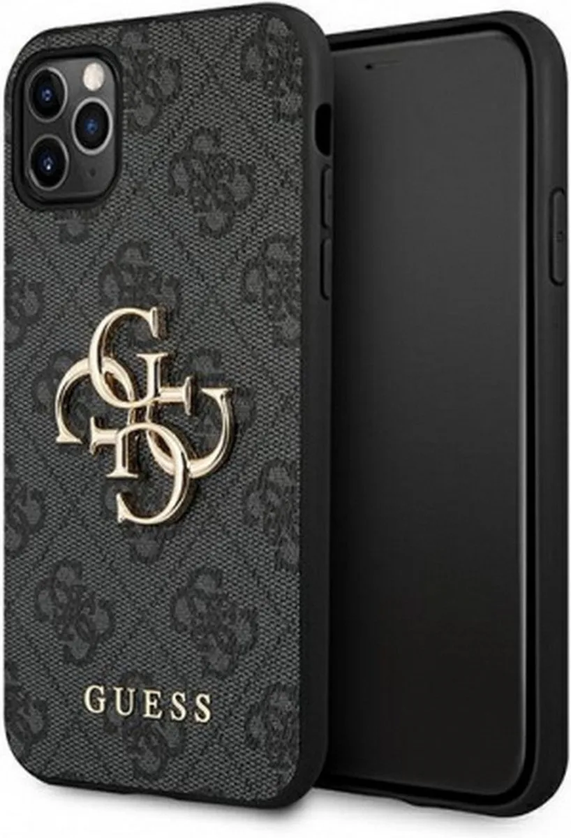 Guess 4G Metal Logo Back Case - Apple iPhone 11 Pro (5.8") van Guess in Grijs – productfoto