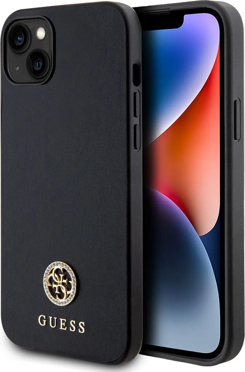 Guess 4G Metal Logo Back Case - Geschikt voor Apple iPhone 15 Plus (6.7") van Guess in Zwart – productfoto