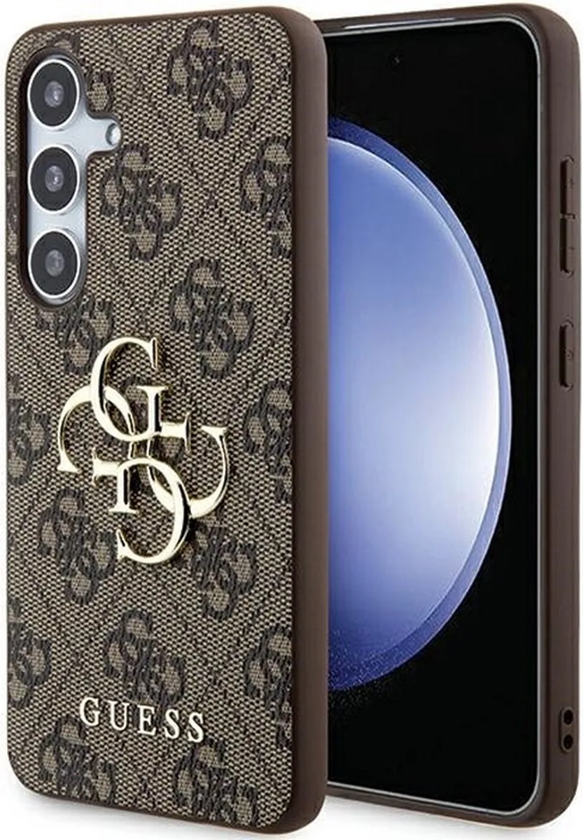 Guess 4G Metal Logo Back Case - Geschikt voor Samsung Galaxy A35 (A356) van Guess in Bruin – productfoto