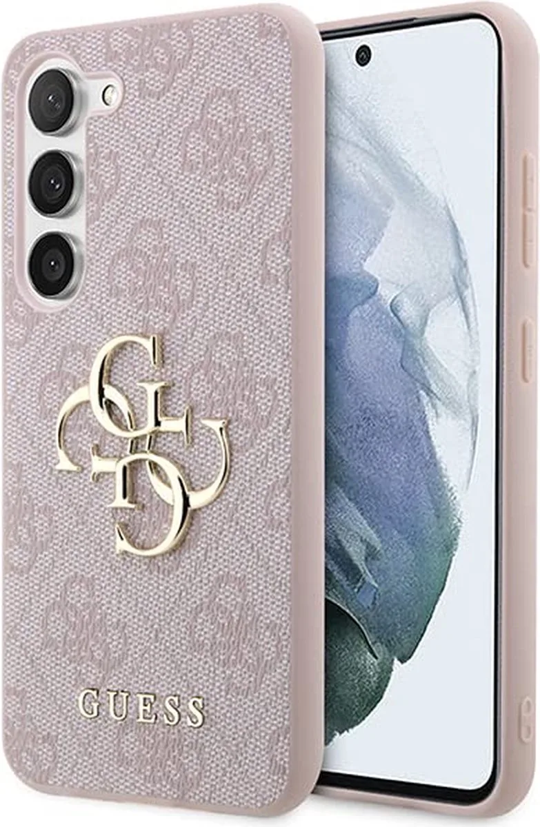 Guess 4G Metal Logo Back Case - Geschikt voor Samsung Galaxy S23 (S911) van Guess in Roze – productfoto