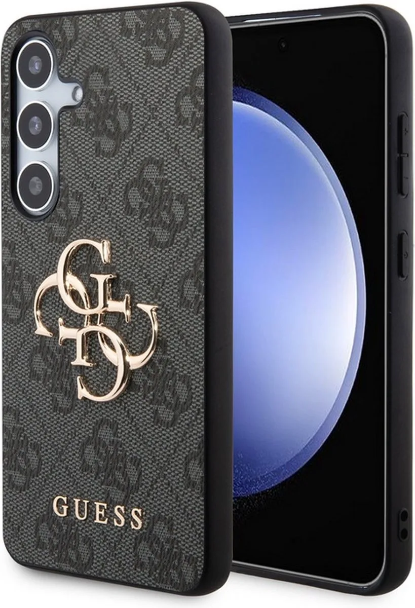 Guess 4G Metal Logo Back Case - Samsung Galaxy S24 (S921) fra Guess i Grå – produktbillede
