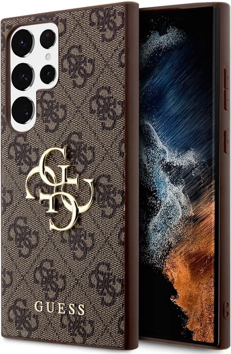 Guess 4G Metal Logo Back Case - Samsung Galaxy S24 Ultra (S928) by Guess in Brown – product photo