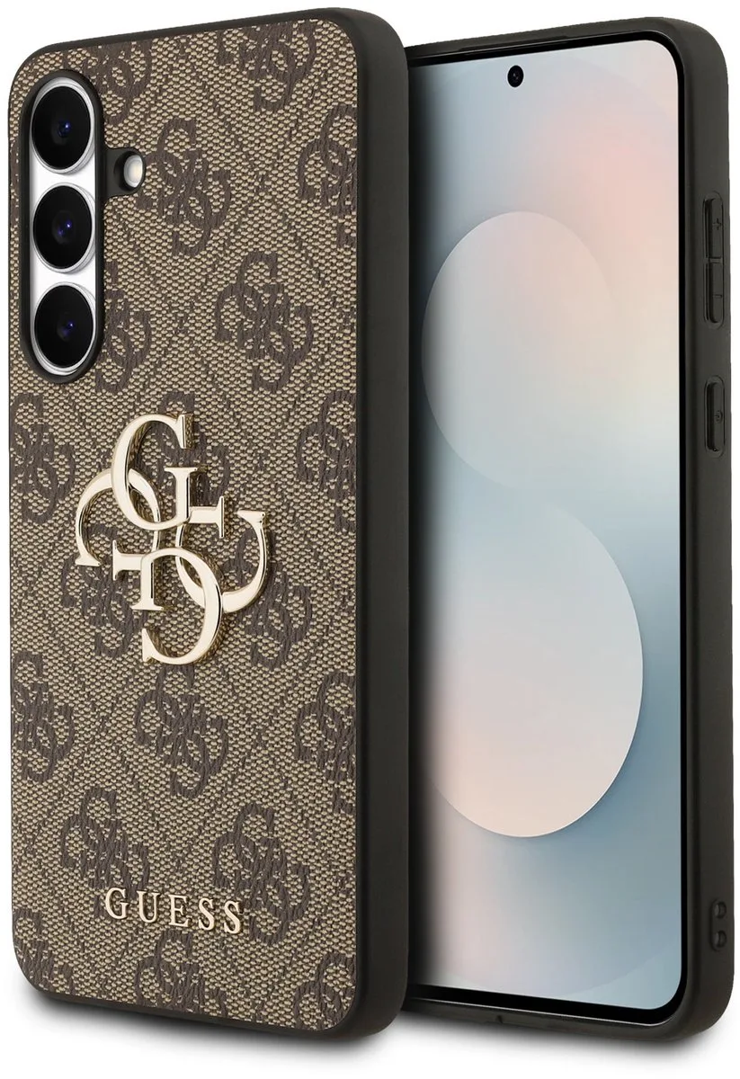 Guess 4G Metal Logo Back Case - voor Samsung Galaxy S25 FE de Guess en Marron – photo produit