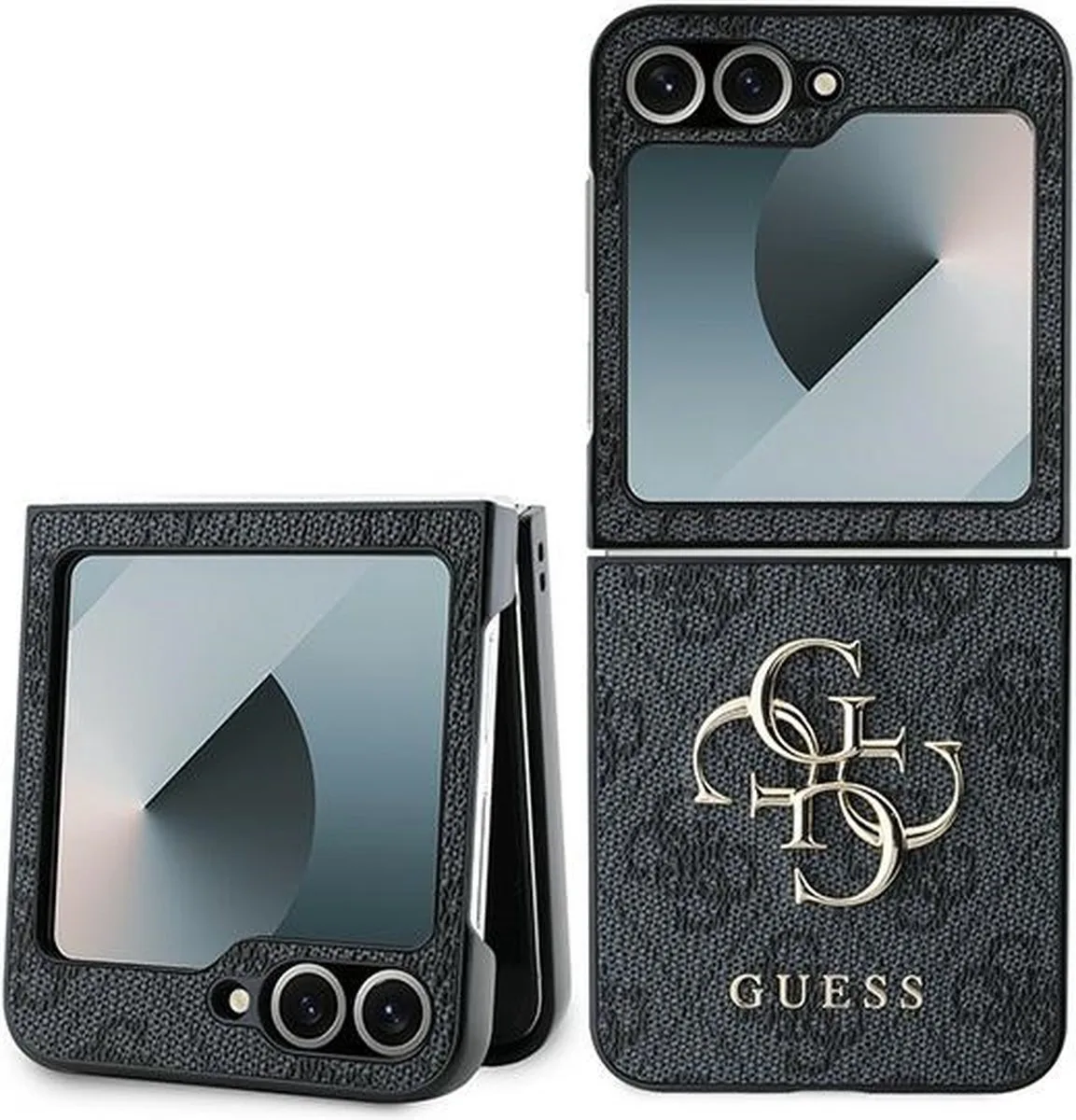 Guess 4G Metal Logo Backcover hoesje - voor Samsung Galaxy Z Flip6 / Flip7 FE de Guess en Gris – photo produit