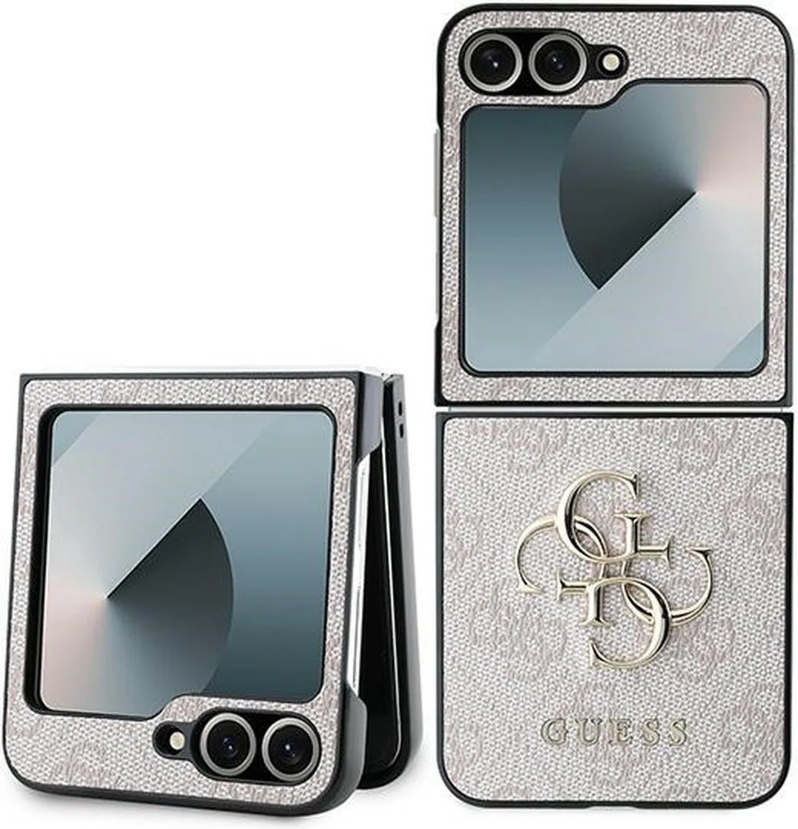 Guess 4G Metal Logo Backcover hoesje - voor Samsung Galaxy Z Flip6 / Flip7 FE van Guess in Roze – productfoto