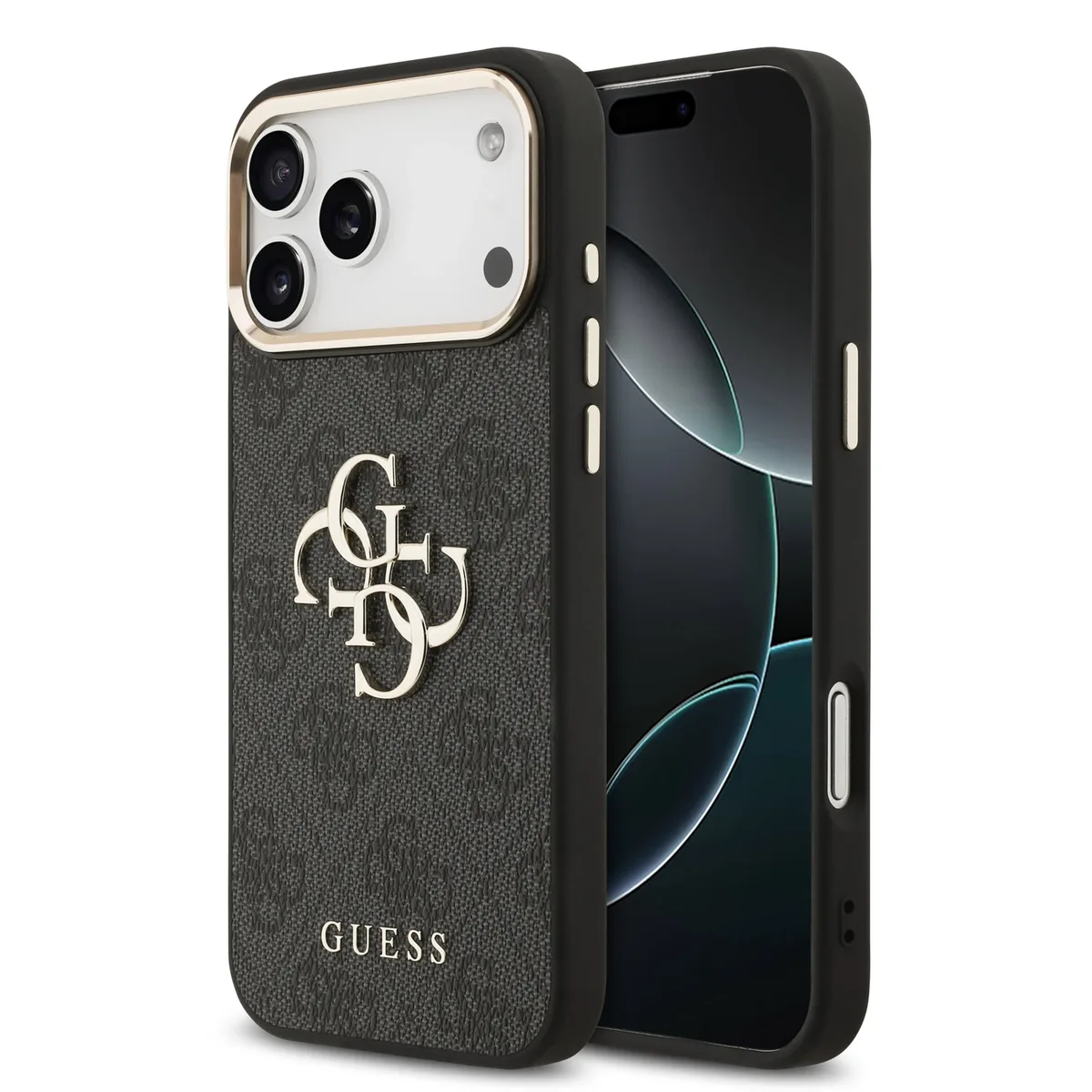Guess 4G Metal Logo hoesje voor iPhone 17 Pro Max en iPhone 18 Pro Max - Grijs van Guess – productfoto