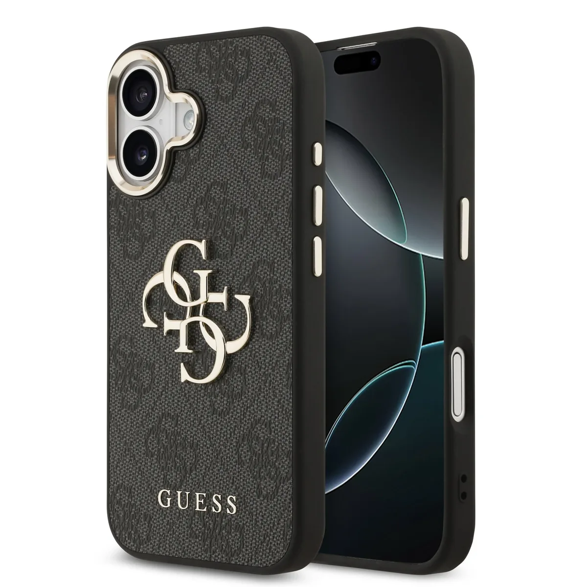 Guess 4G Metal Logo iPhone 17 hoesje - Grijs von Guess – Produktfoto