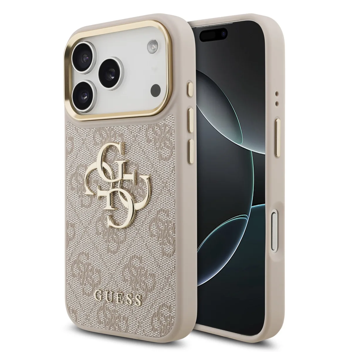 Guess 4G Metal Logo iPhone 17 Pro / 18 Pro hoesje - Roze de Guess – photo produit