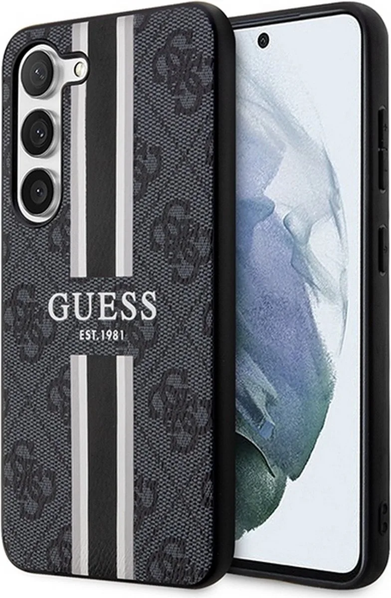 Guess 4G Printed Stripe Back Case geschikt voor Samsung Galaxy S23 (S911) von Guess in Grau – Produktfoto