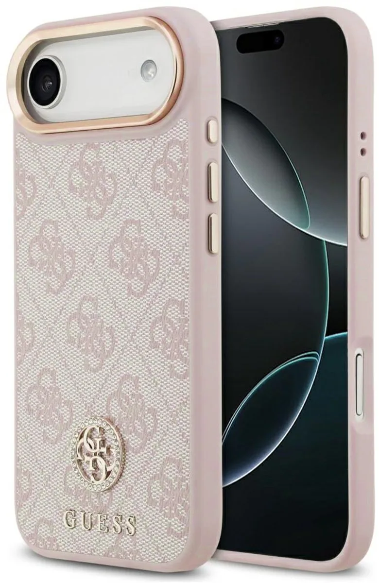 Guess 4G Strass Logo Magsafe Hoesje Voor Iphone Air Met Luxe Logo van Guess in Zwart – productfoto