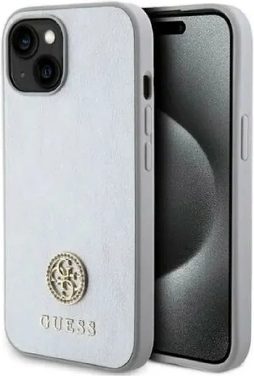 Guess 4G Strass Metal Logo Back Case - Apple iPhone 15 Plus (6.7") de Guess en Argent – photo produit