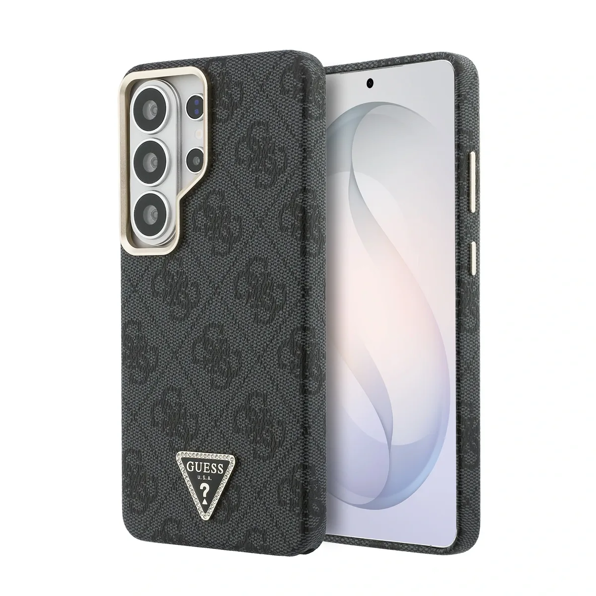 Guess 4G Strass Triangle Logo Samsung Galaxy S26 Ultra hoesje met MagSafe - Grijs von Guess – Produktfoto
