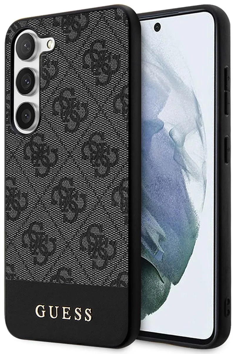 Guess 4G Stripe Back Case - Samsung Galaxy S24 Plus (S926) - Grijs fra Guess i Sort – produktbillede