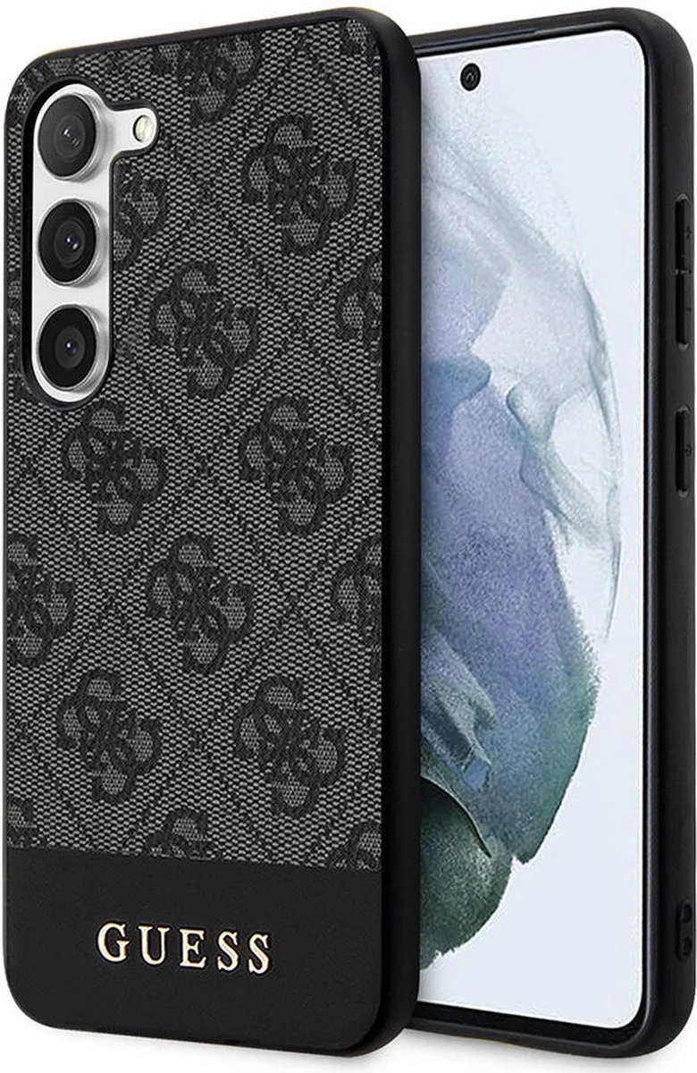 Guess 4G Stripe Back Case - Samsung Galaxy S24 (S921) - Grijs de Guess en Noir – photo produit