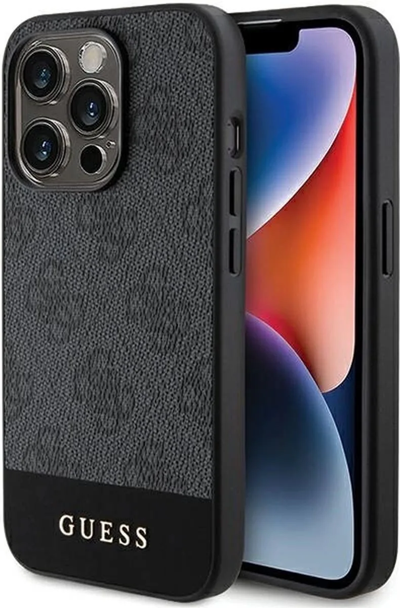 Guess - 4G - Stripe Collection hoesje voor iPhone - 15 - Pro van Guess in Grijs – productfoto