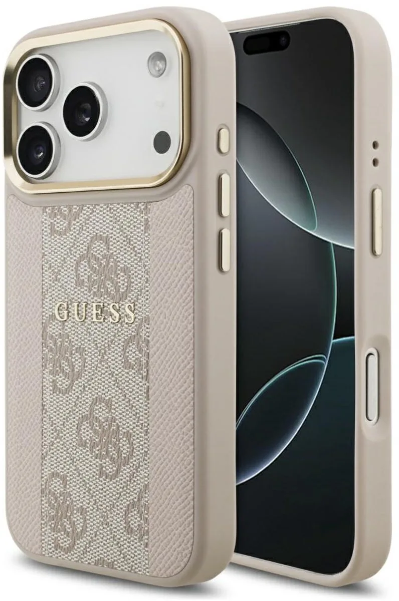 Guess 4G Stripe Magsafe Case Voor Iphone 17 Pro Luxe Bescherming by Guess in Black – product photo