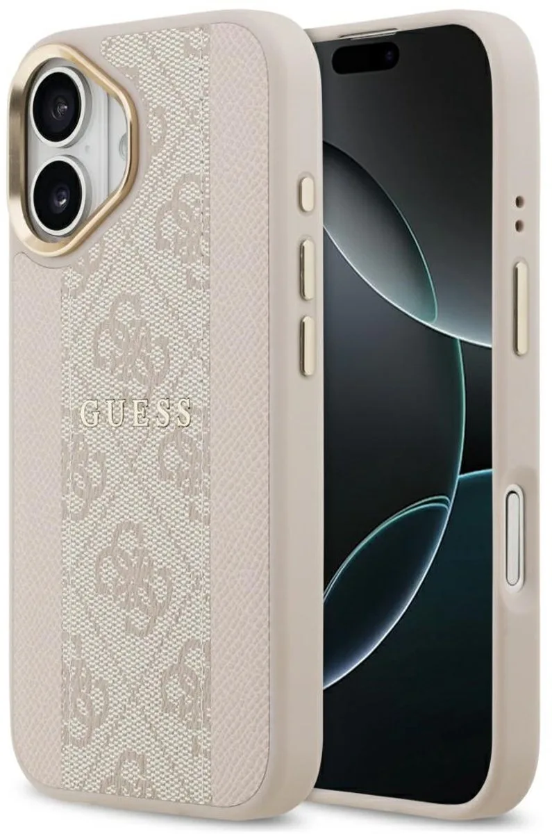 Guess 4G Stripe Magsafe-Hoesje Voor Iphone 17 Met Luxe Afwerking van Guess in Zwart – productfoto