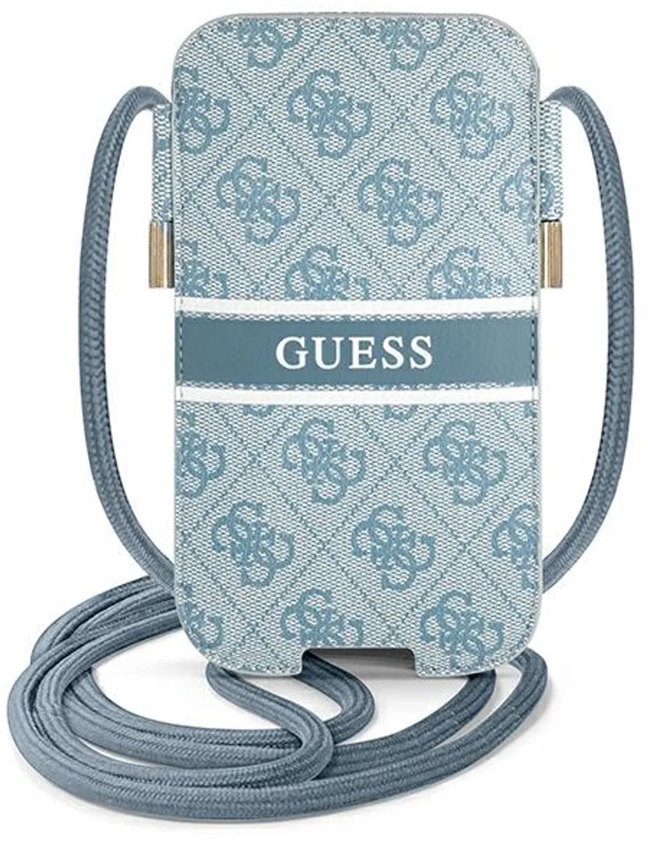 Guess 4G Stripe Serie - Hardcase Hoesje voor iPhone 14 Pro - Exclusief Design - Duurzame Bescherming fra Guess i Niebieski – produktbillede