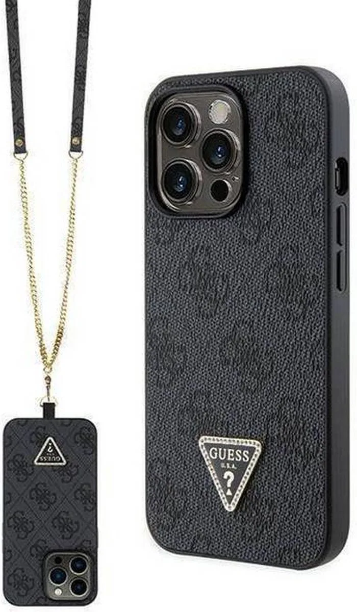 Guess 4G Triangle Crossbody Case - Apple iPhone 13 Pro (6.1") de Guess en Noir – photo produit