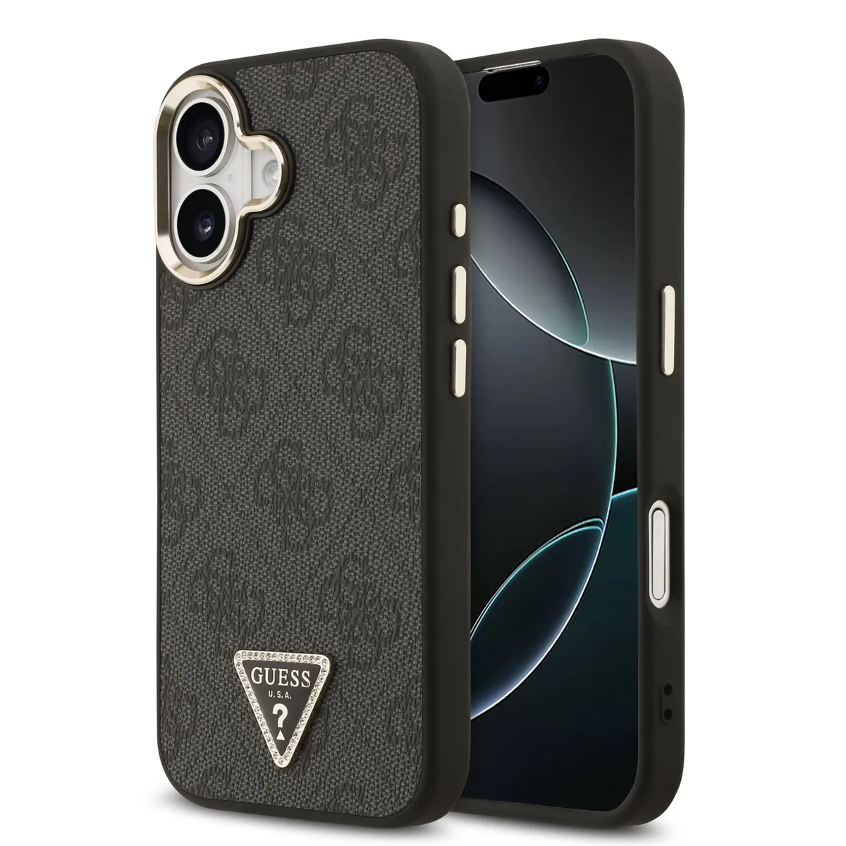 Guess 4G Triangle Logo iPhone 17 hoesje met MagSafe - Grijs de Guess – photo produit