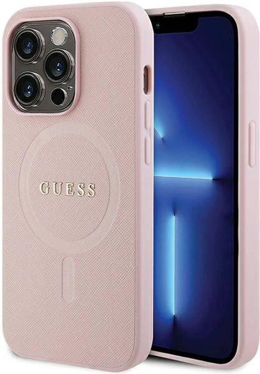 GUHMP13XPSAHMCP APPLE IPHONE 13 PRO MAX HARDCASE SAFFIANO MAGSAFE från Guess i Rosa – produktbild