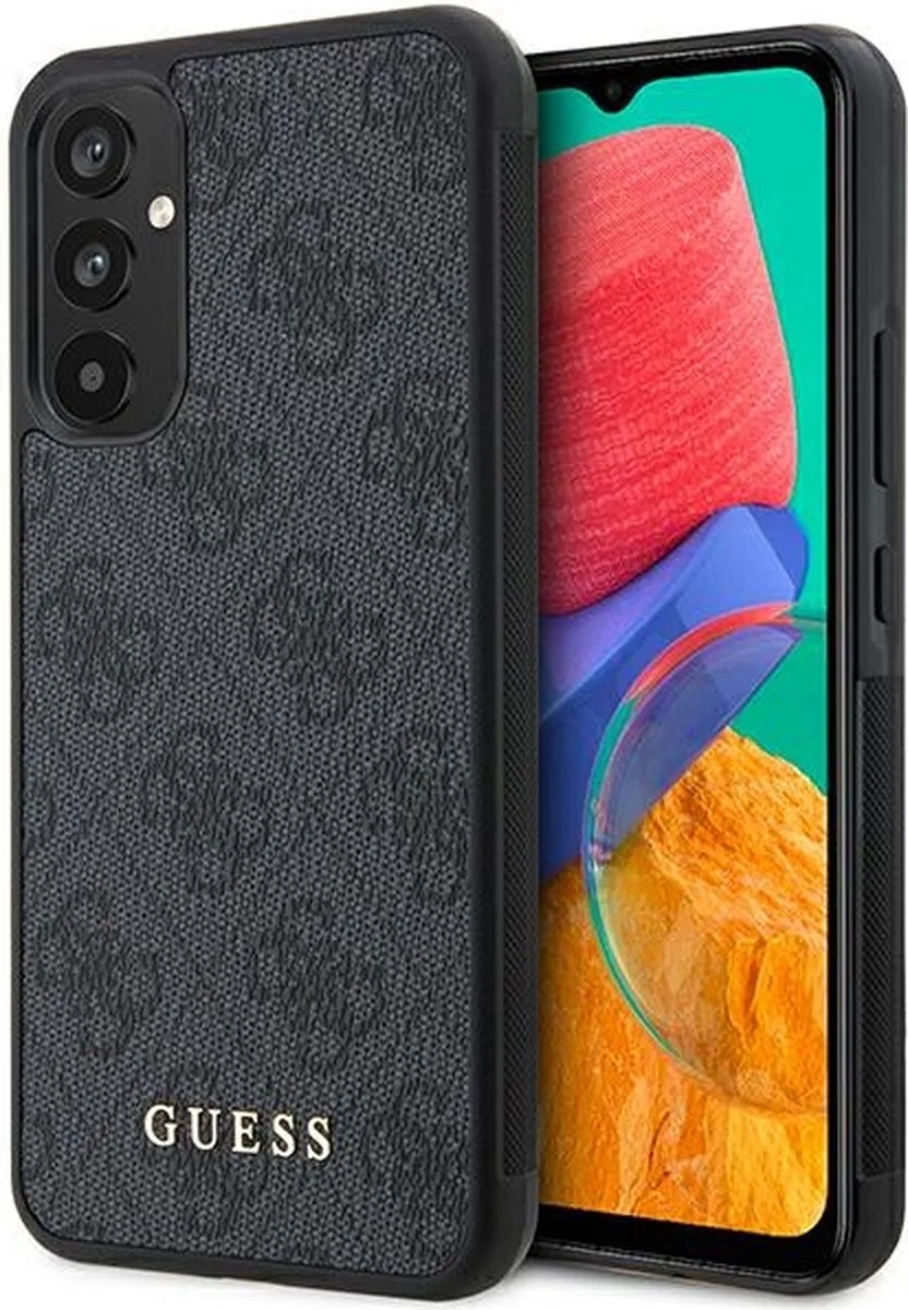 Hard Case 4G Logo Metal Geschikt voor Samsung Galaxy A34 van Guess in Grijs – productfoto