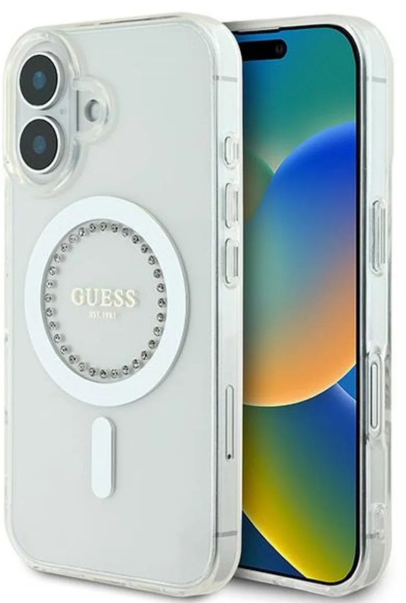 Hardcase Hoesje Met Iml Magsafe Kristallen Voor Iphone 16 Plus 6.7 från Guess i Transparent – produktbild