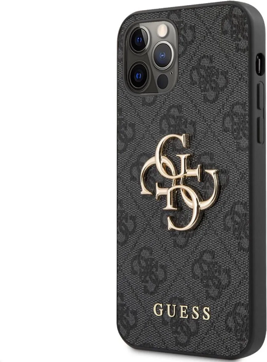Hardcase - TPU Back Cover - geschikt voor Apple iPhone 12/12 Pro van Guess in Grijs – productfoto