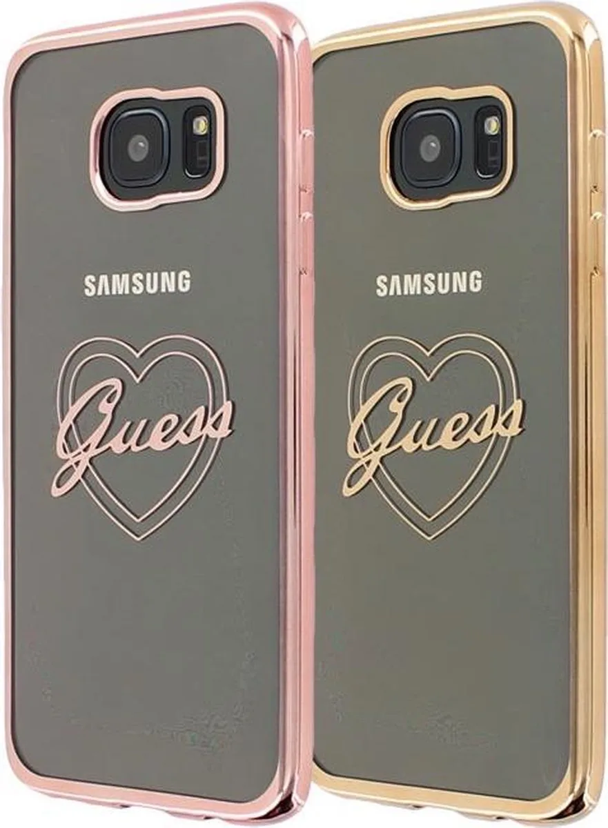 Heart TPU Back Cover - Geschikt voor Samsung Galaxy S7 Edge från Guess i Guld – produktbild