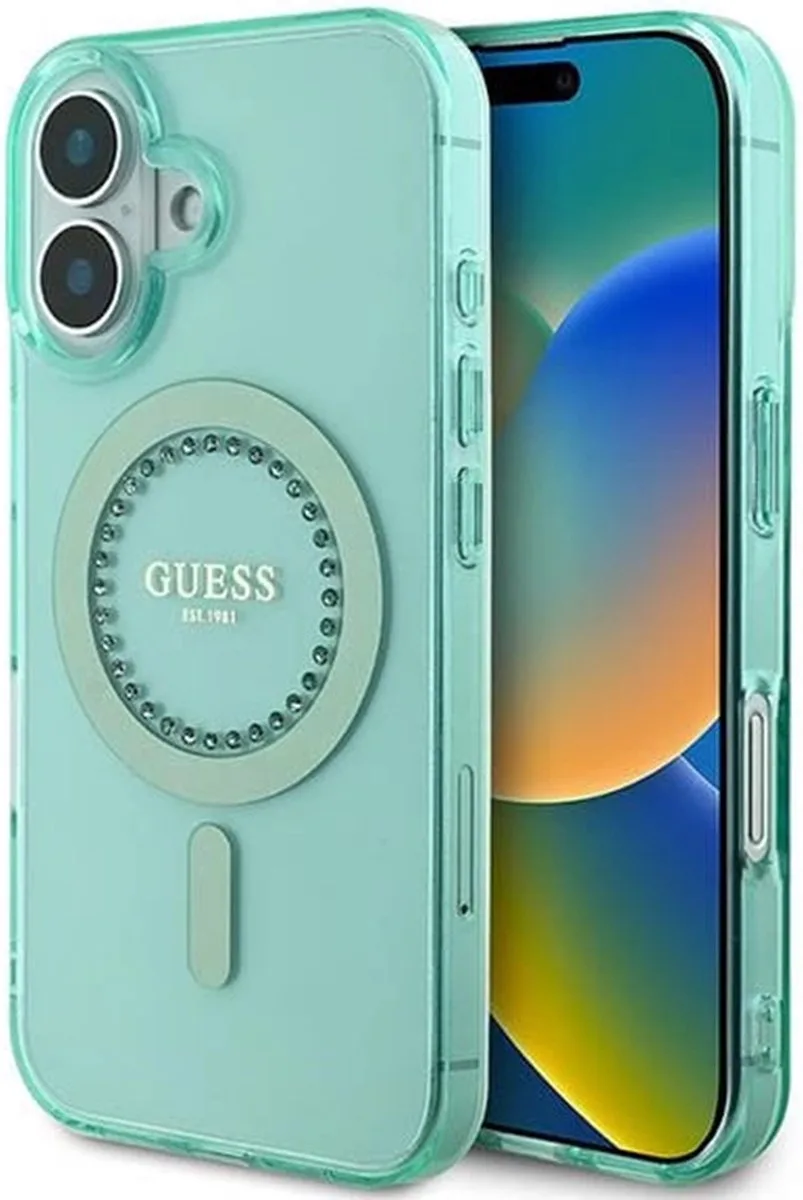 Hoesje geschikt voor Apple iPhone 16 Plus van Guess in Groen – productfoto