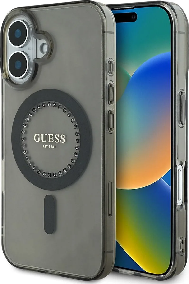 Hoesje geschikt voor Apple iPhone 16 Plus by Guess in Black – product photo