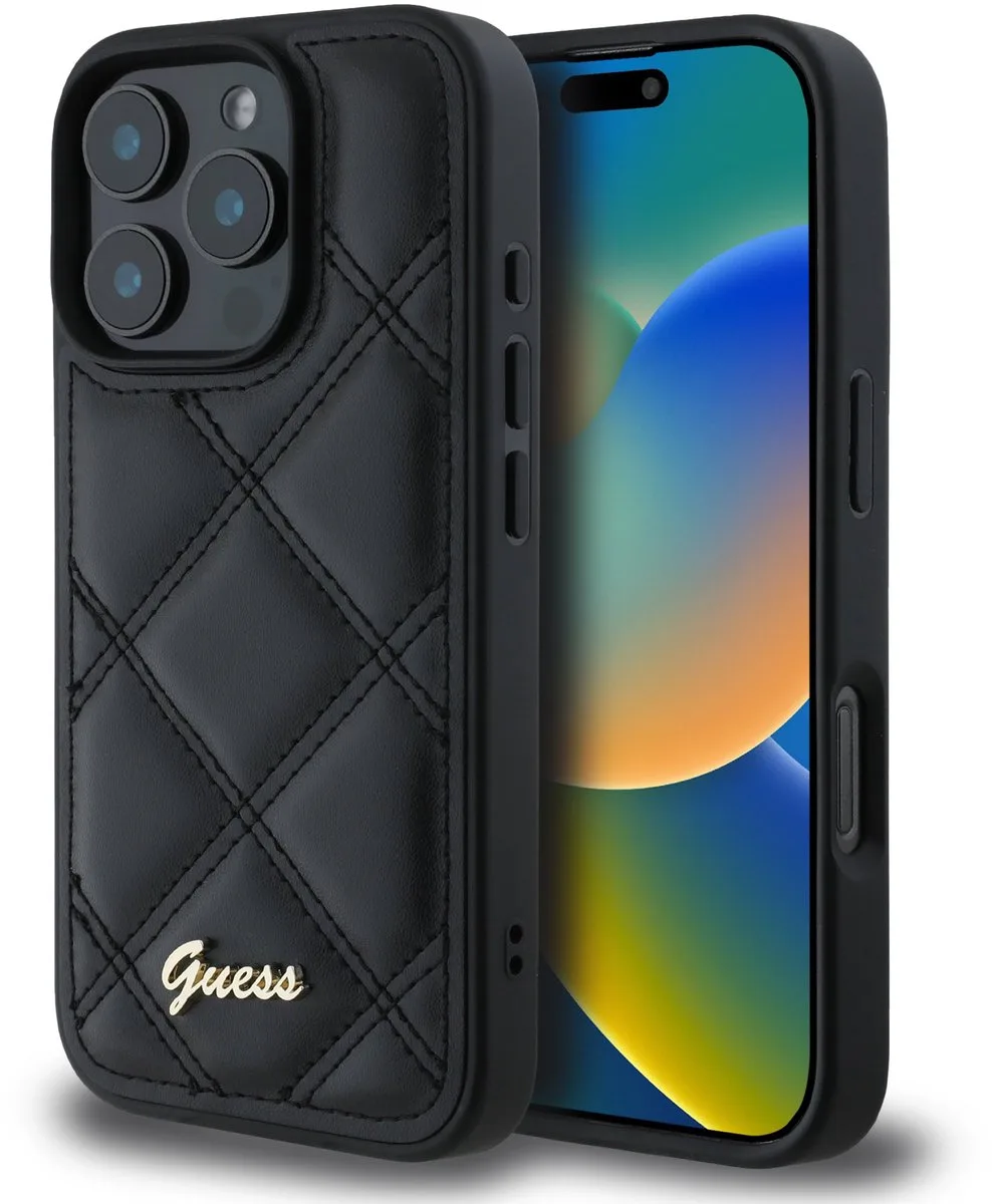 Hoesje geschikt voor Apple iPhone 16 Pro från Guess i Svart – produktbild