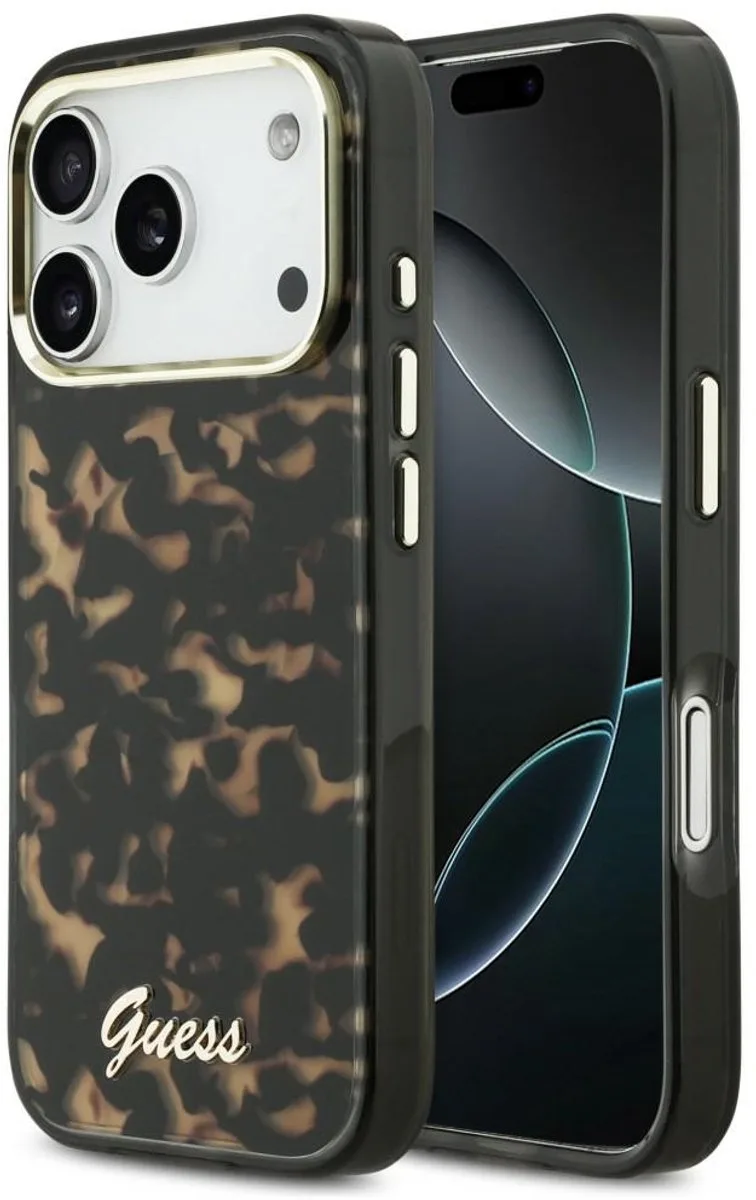 Hoesje Geschikt voor Apple iPhone 17 Pro Max - MagSafe Back Cover - Bruin van Guess in Zwart – productfoto