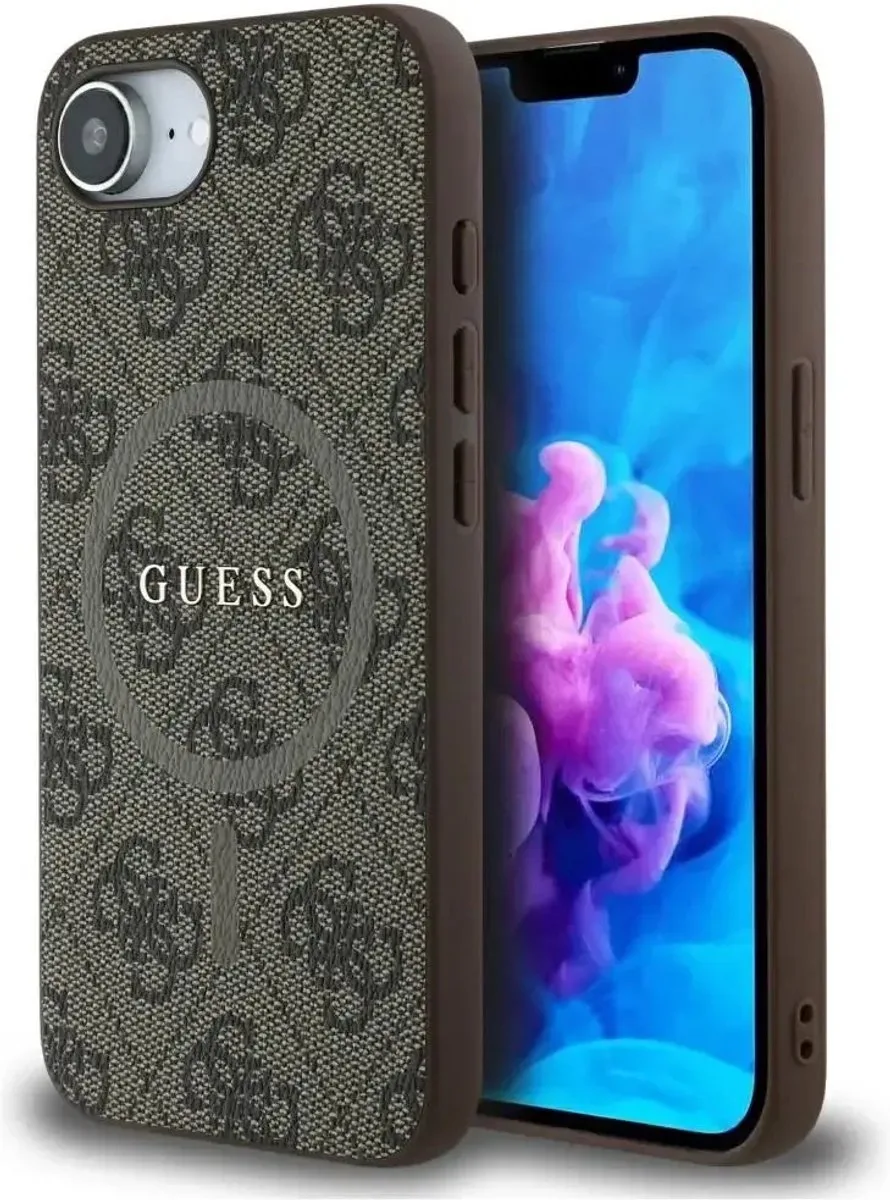 Hoesje Geschikt voor Samsung Galaxy A36 - Charm Back Cover van Guess in Bruin – productfoto