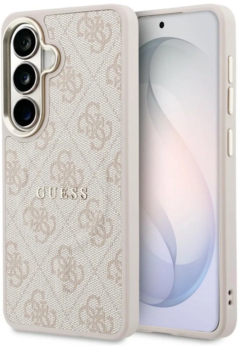 Hoesje Geschikt voor Samsung Galaxy S26 Plus - 4G Embossd Ring - Compatibel met MagSafe - Back Cover van Guess in Roze – productfoto