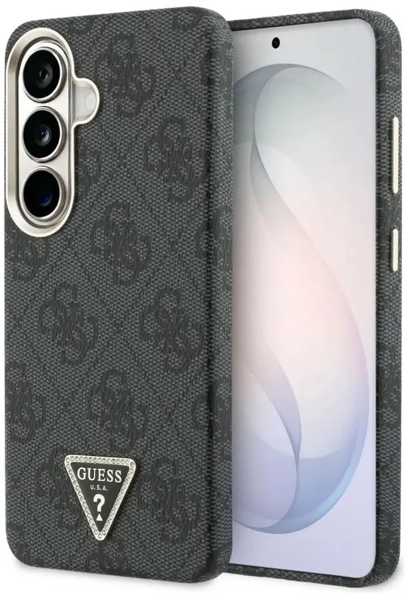 Hoesje Geschikt voor Samsung Galaxy S26 Plus - 4G Triangle Logo - Compatibel met MagSafe - Back Cover van Guess in Zwart – productfoto