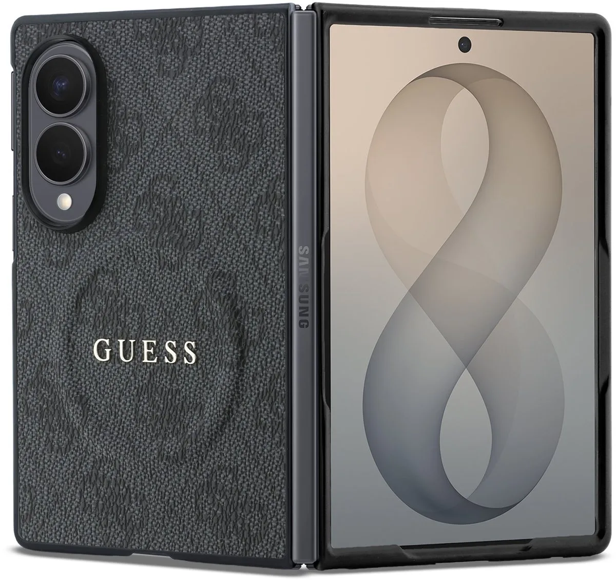hoesje geschikt voor Samsung Galaxy Z Fold8 - Geschikt voor MagSafe van Guess in Zwart – productfoto