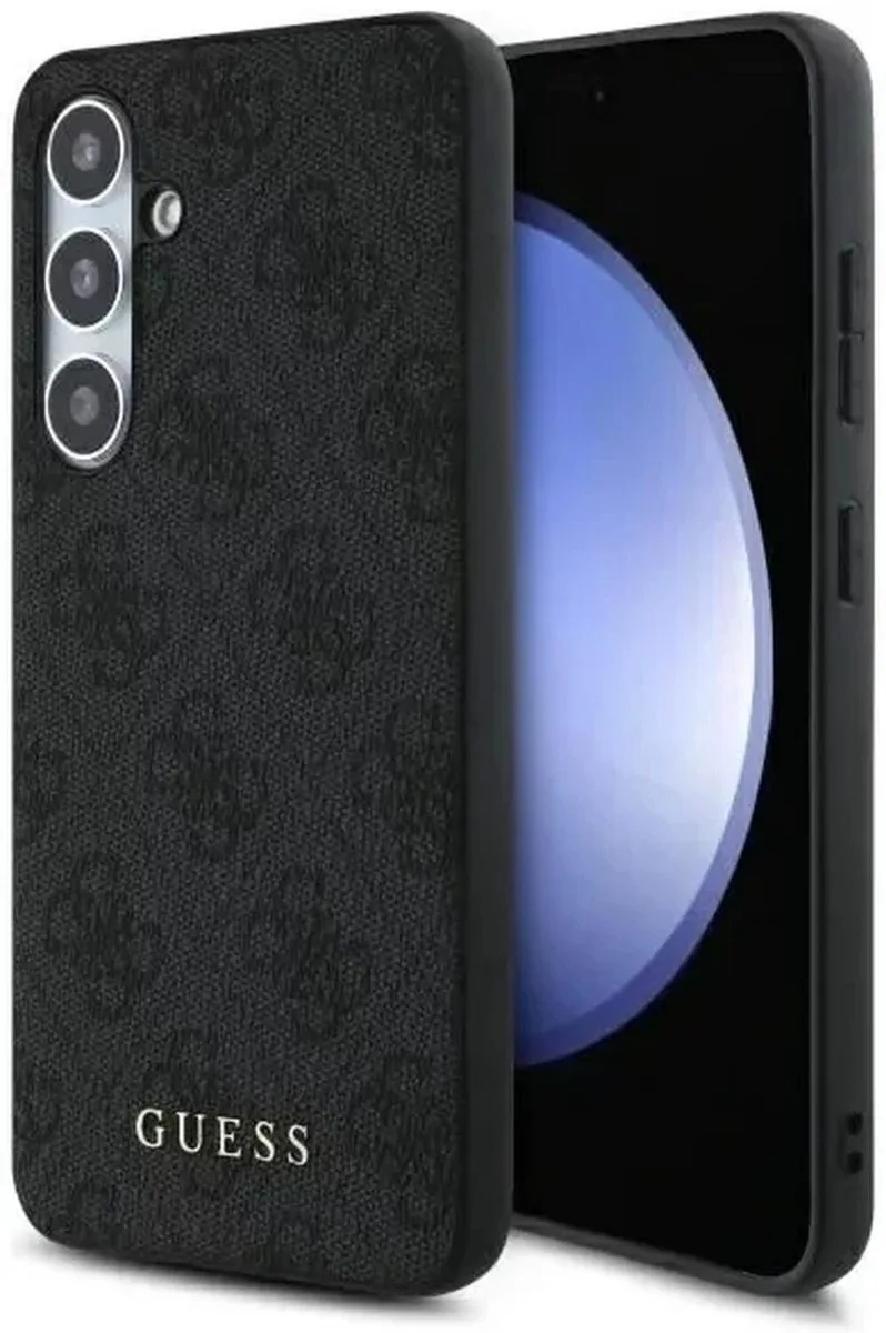 Hoesje Geschikt voor Samsung S24 FE - Hard Case 4G - Metal Gold Logo - Back Cover van Guess in Grijs – productfoto