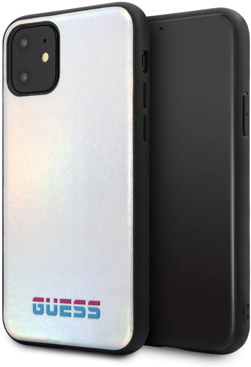 hoesje Guess - iPhone 11 - Backcover - GUHCN61BLD - Hard Case de Guess en Argent – photo produit
