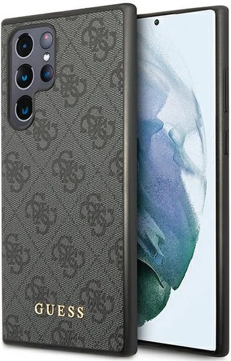 Hoesje Hard Case 4G Logo Metal Geschikt voor Samsung Galaxy S23 Ultra från Guess i Svart – produktbild