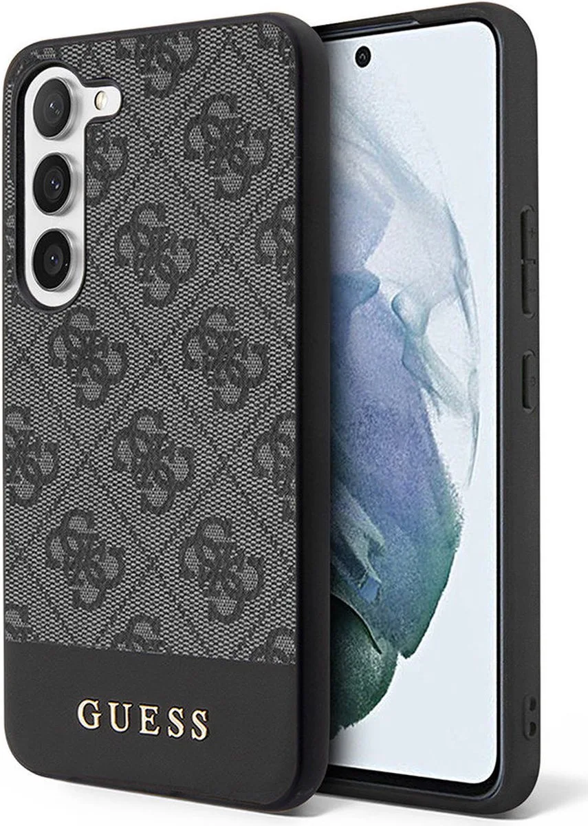 Hoesje Hard Case 4G Logo Plate Geschikt voor Samsung Galaxy S23 van Guess in Zwart – productfoto